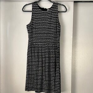 LOFT Black and White Patterned  Dress